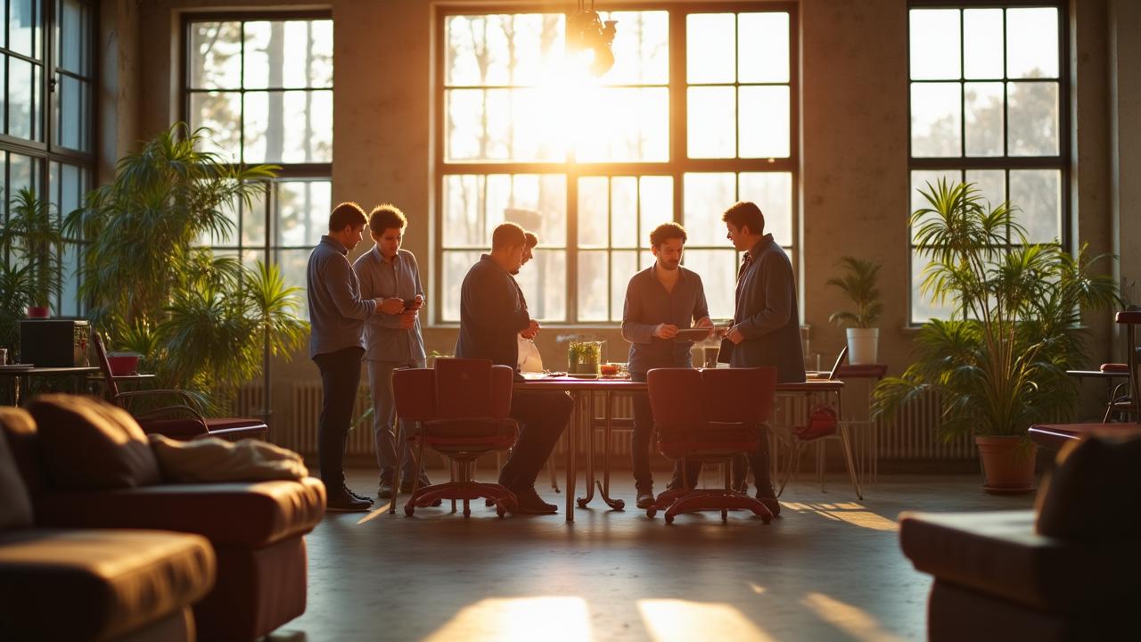 Il team di PeakForge Academy in un ufficio moderno a Parma