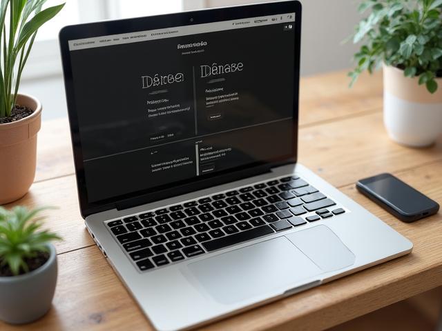 Mockup di un moderno sito portfolio creato con HTML e CSS